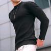 Small Square Men's Fashionable Round Neck Pullover Fashionable Loose Knitted Long-sleeved Top for Men