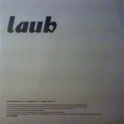 12-дюймовая пластинка LAUB - Phoneheadslastig (Ремикс) KY98014MS Kitty-Yo 1998 Германия Танцевальная и электронная музыка Б/у