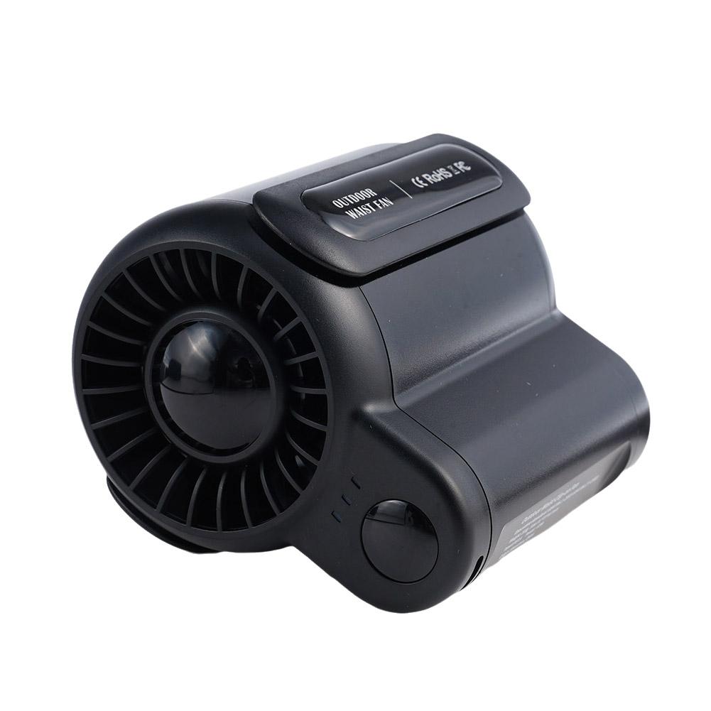Portable Waist Hanging Fan 3 Speeds Strong Airflow Wearable Clip Fan Rechargeable Personal Cool Fan Under Shirt for Outdoor Work