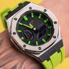 Casio Унисекс Жидкокристаллические, Аналогово-цифровые Двойной дисплей Серия 48,5 мм Черные часы GA-2100-1A1(Watch8--)