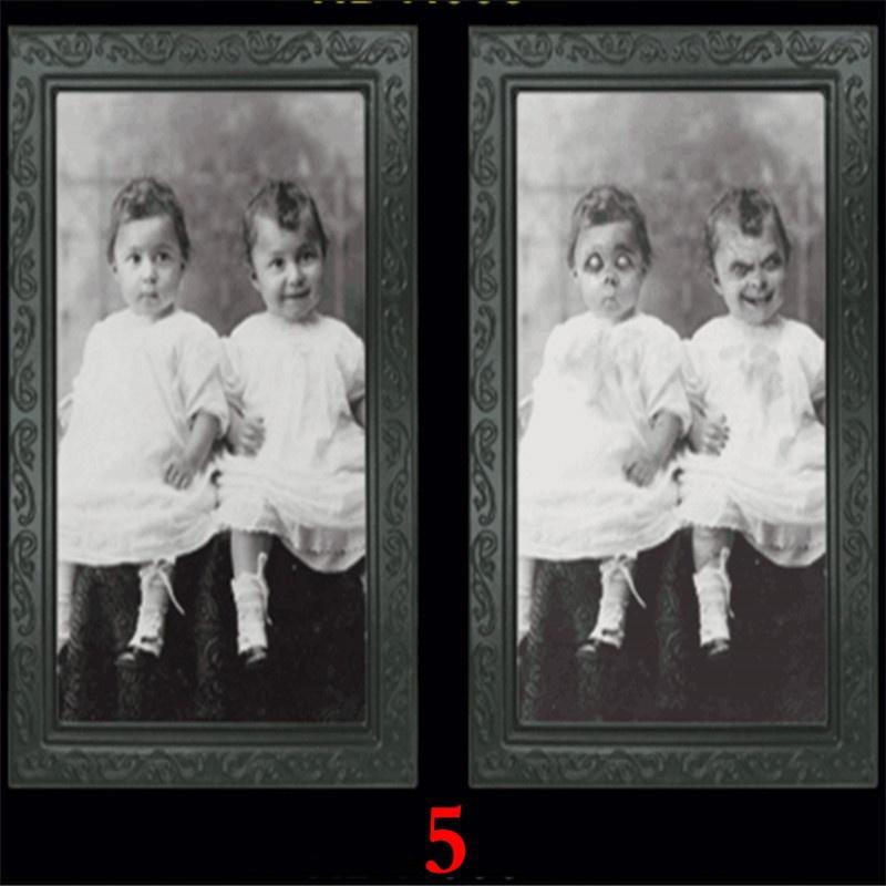 3D изменяющееся лицо привидение фоторамка украшения на Хэллоуин ужасы ремесла украшения для дома с привидениями реквизит для вечеринки на Хэллоуин