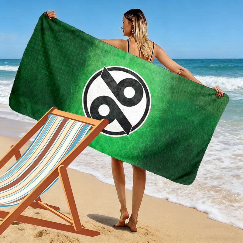 Пляжное полотенце Hannover 96, Большое, Мягкое, Быстросохнущее, для Пляжа, Кемпинга, Плавания