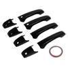 8pcs Gloss Black Door Handle Decor Cover Trim Replacement for Jeep Patriot Grand Cherokee Durango