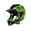 Kids Full Face Skate Helmet With Removable Chin Guard Cartoon Monster Design Roller Skating Cycling Safety Gear