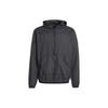 Solid Color Kangaroo Pocket Half-Zip Detail Hooded Jacket Men Outerwear Black GQ6265