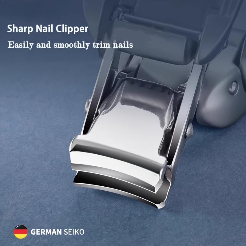 Усовершенствованные складные кусачки для ногтей в автомобильном стиле, ультраострые кусачки для подстригания, изготовлены из нержавеющей стали, подходят для ногтей рук и ног