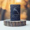 Raven Design Crow Silicone Mold Bird Branch Relief Resin Mould Candle Silicone Mold  Plaster Crafts