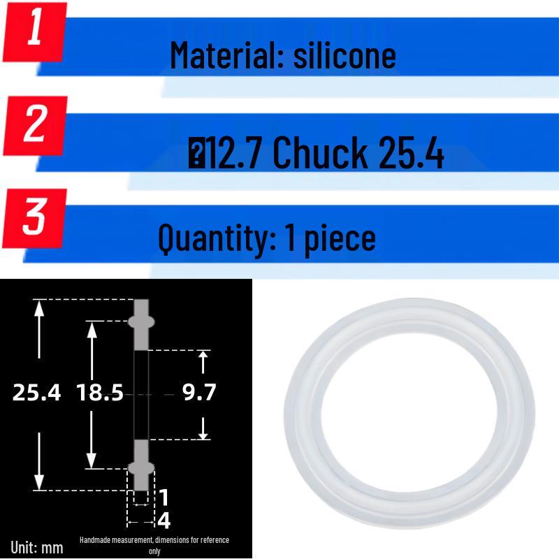 Silicone Quick-Release Sealing Ring & PTFE EPDM Fluoro Rubber Gasket Set