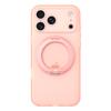 Full-coverage Clear Magnetic Phone Case for iPhone 17 15 16 Pro Max for MagSafe with 360° Rotating Stand Lens Protector Cover