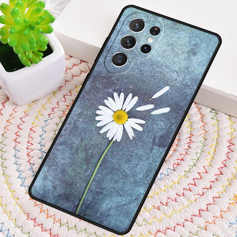 Чехол на весь экран с цветком ромашки для Samsung Galaxy note 10 pro S26 Ultra S23 S24 FE S25 S21 S22 PLUS ударопрочный Cove
