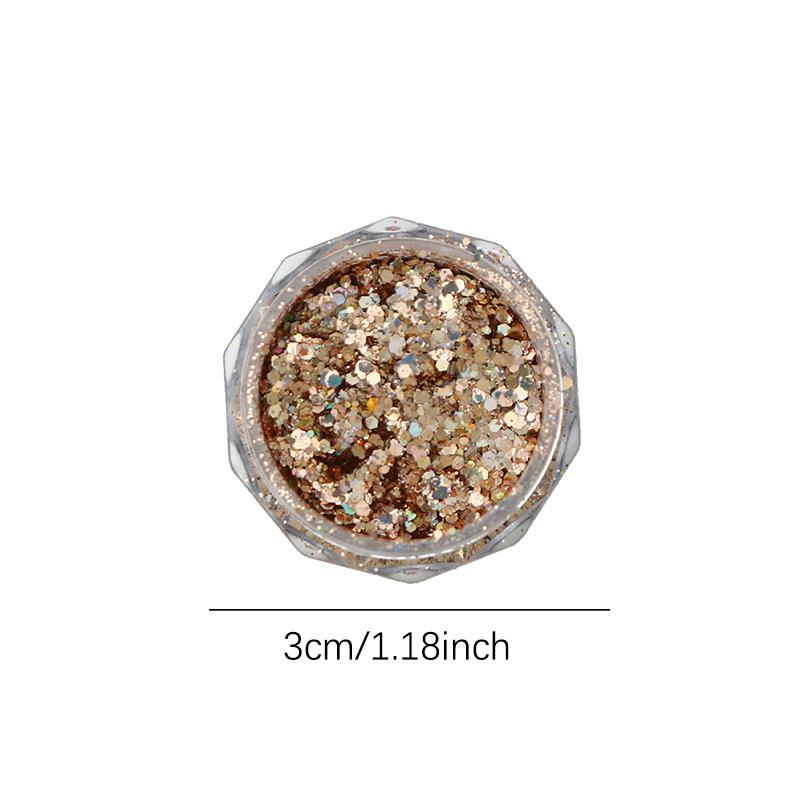 1 Box Holographic Pure Shiny Glitter Flakes Sparkly Chunky Iridescent Gold Silver Metallic Mermaid Nail Art Powder Sequins