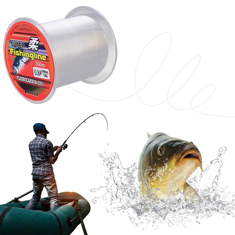 300M Fluorocarbon Fishing Line Strong Nylon String Clear Fishing Wire Trout Line Fishing Gear