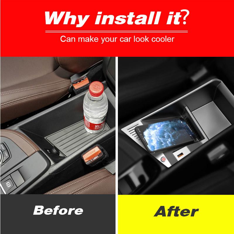 For BMW X1 2016-2023 Car Wireless Charger Fast Cell Phone Charging Plate Adapter Interior Auto Modification Accessories