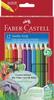 Jumbo Grip Watercolor 12 Colors with 110912 Faber-Castell Pencils, (Paper Box) Sharpener,
