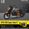 CCA Diecast 1/12 Масштаб Модель Мотоцикла KTM1290 Super Duke R Сплав Игрушечный Транспорт Мотоцикл Миниатюрная Машина Подарок на День Рождения Мальчику