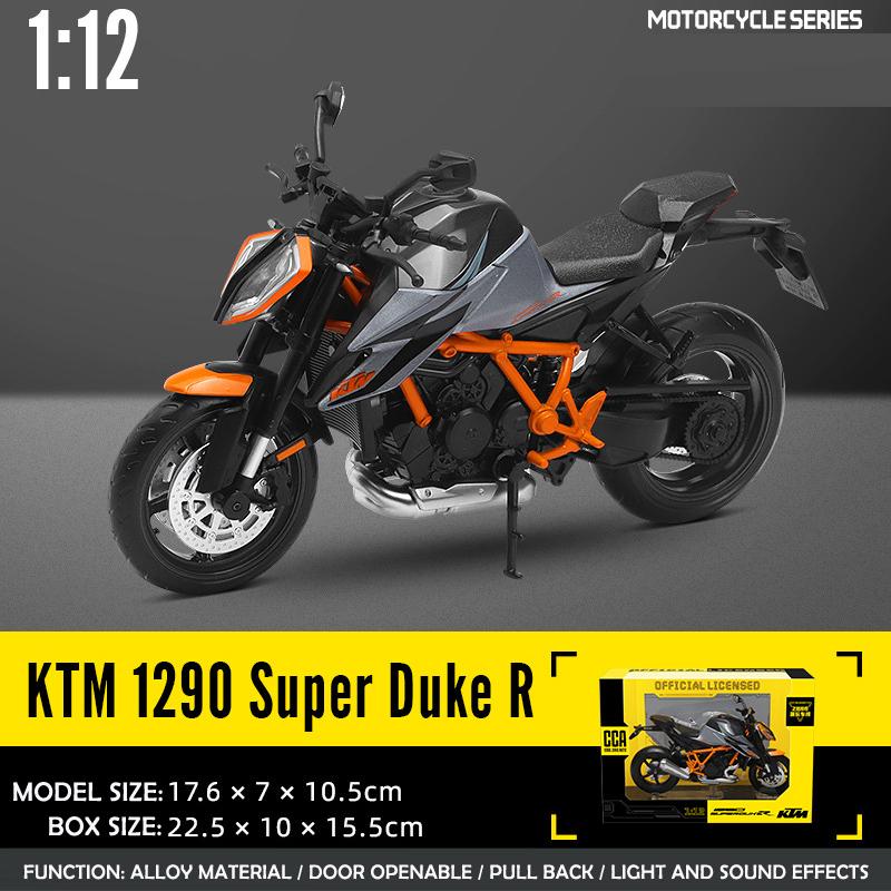 CCA Diecast 1/12 Масштаб Модель Мотоцикла KTM1290 Super Duke R Сплав Игрушечный Транспорт Мотоцикл Миниатюрная Машина Подарок на День Рождения Мальчику
