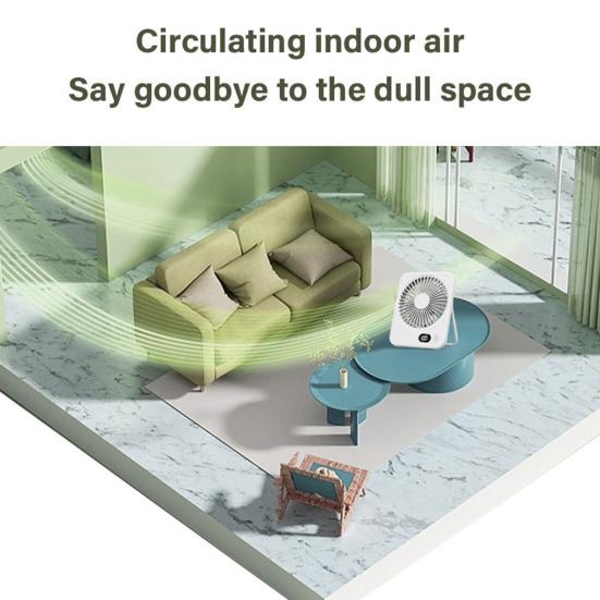 Портативный настольный вентилятор Перезаряжаемый постоянный вентилятор емкостью 1200 мАч с батарейным питанием и цифровым дисплеем Сверхтихий складной настольный вентилятор 5 регулируемых скоростей