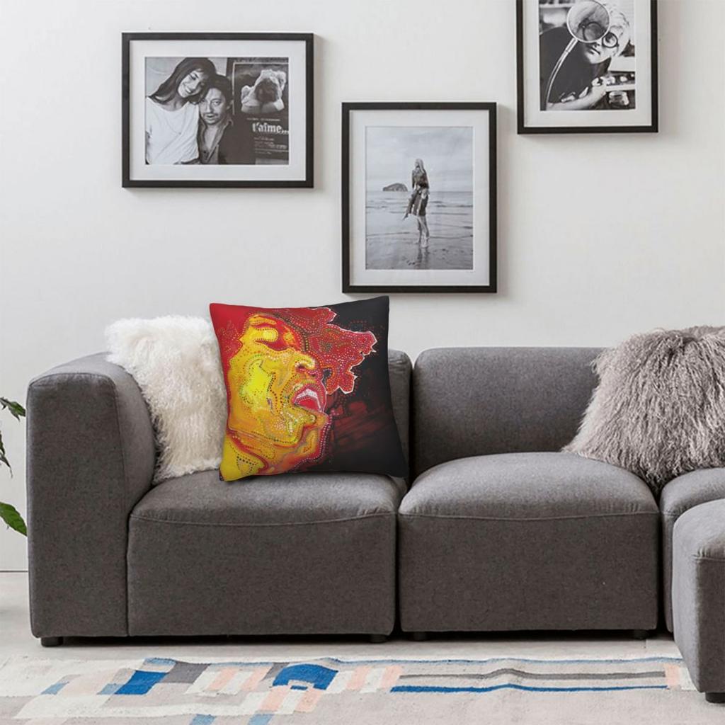 Jimi Hendrix Electric Ladyland Pillowcase Polyester Linen Velvet Pattern Zip Decorative Throw Pillow Case Bed Cushion Case
