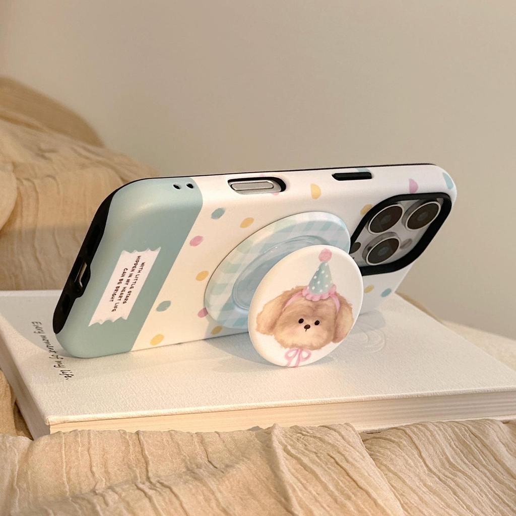 Мультяшный щенок магнитный держатель чехол для телефона для телефонов Apple