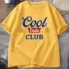 Fathers Day Gift Tshirt Cool Dads Club Retro Print Vintage Casual Tee for Dad Fathers Day Gift Casual Short Sleeve ONeck Tops
