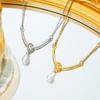 Pearl Knot Necklace Fashion Light Luxury Niche High-end Necklace for Women