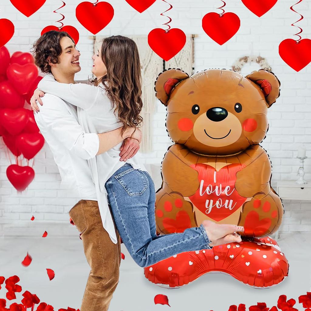 Love Bear с воздушным шаром, романтическая вечеринка ко Дню святого Валентина, признание, предложение, годовщина, вечер сюрпризов, реквизит