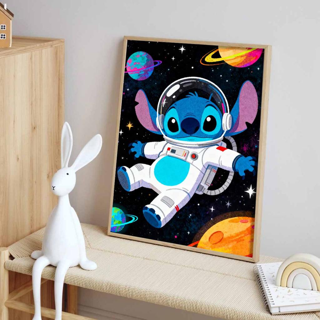 Disney Diamond Painting Kit 5D Astronaut Stitch Space Galaxy Fun Handmade DIY Cross Stitch Gift Home Decor