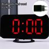 Будильник цифровой электронный умный светодиодный повтор настольный дисплей времени украшение дома 2 порта USB зарядное устройство для iPhone Android Desktop