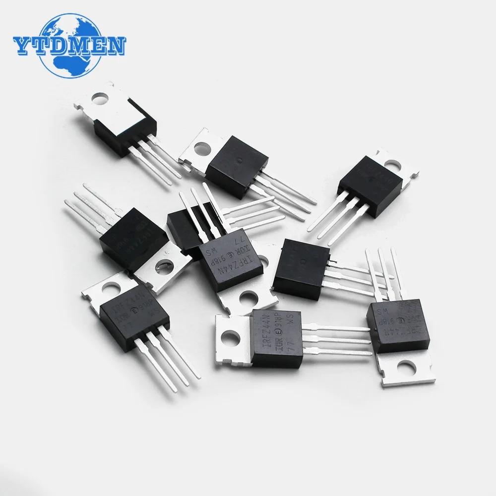 Комплект транзисторов MOSFET IRFZ44N - 55В, 49А, Корпус TO-220, Высокоэффективный, 5 или 10 шт.