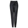 Womens PU Leather Pants Slim Fit High Waist Leggings Jeggings Skinny Trousers  with A Belt