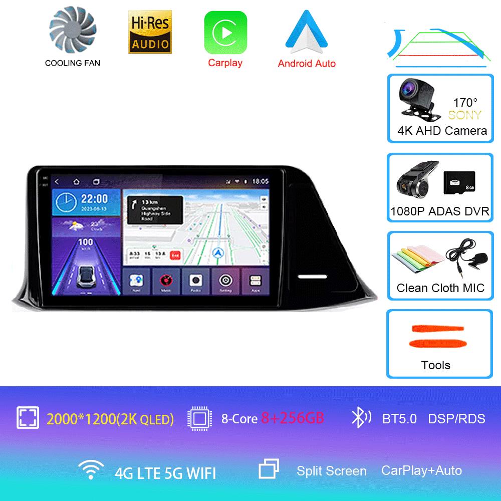 Автомобильное радио Android 14 Carplay для Toyota C-HR CHR 2016 2017 2018 2019 2020 Мультимедиа Видео Плеер Навигация Стерео GPS 2din DSP