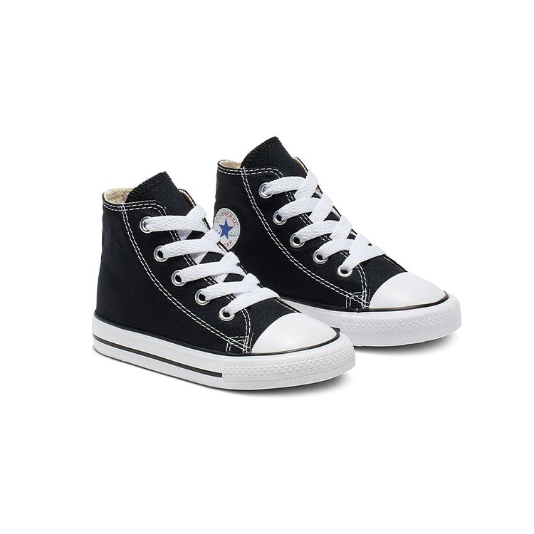 Converse Кеды Chuck Taylor All Star Canvas High Top Walker Обувь для малышей Черный Белый 7J231C