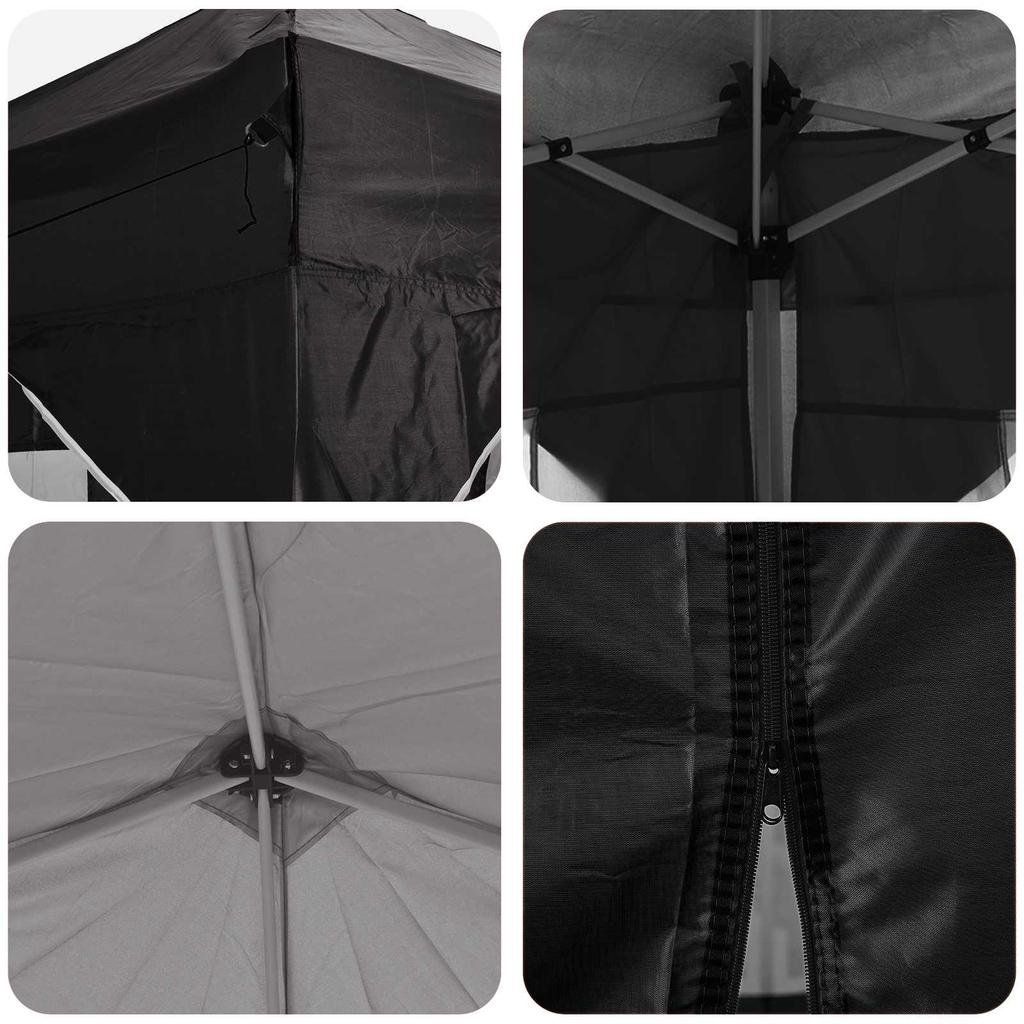 Pop up Party Tent 575 x 288 x 245 cm Black Oxford Fabric