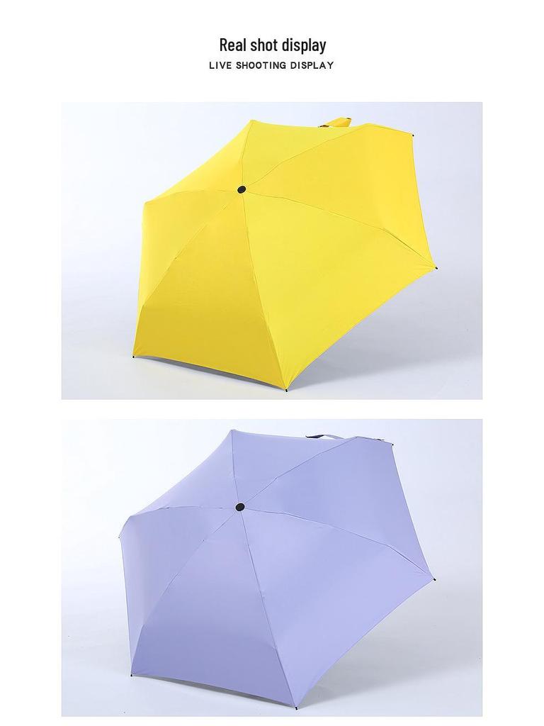 Компактный зонт двойного назначения с УФ-защитой от солнца и дождя, портативный складной солнцезащитный козырек с принтом