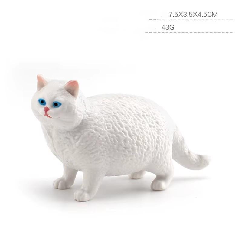 1pc Mini Realistic Cat Figurine Set Cute Orange Tabby British Shorthair Toy Kittens for Kids Decoration Resin Decorative Ornaments