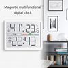 Smart Digital Alarm Clock with Magnetic Back Indoor Temperature and Humidity Display HD Screen for Date Time