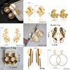 Korea Pearl Earrings For Women Round Geometric Statement Vintage Gold Color Stud Earrings Fashion Jewelry Earring