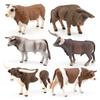 Simulation Ranch Farm Swiss Brown Cow Simmental Bull Poultry Dairy Cow Long Horned Bull Model Ornament