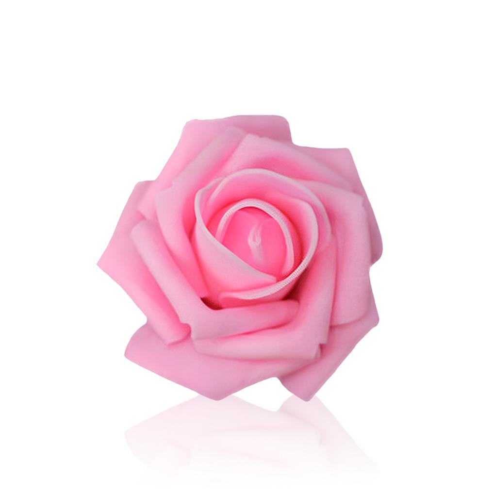 50 Pieces Artificial Flowers PE Foam Lifelike Rose Fake Flower Bouquet Wedding Party Engagement Ornaments Green