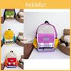 Adorable Color Block Design Lightweight Nylon Kindergarten Backpack For Boys And Girls