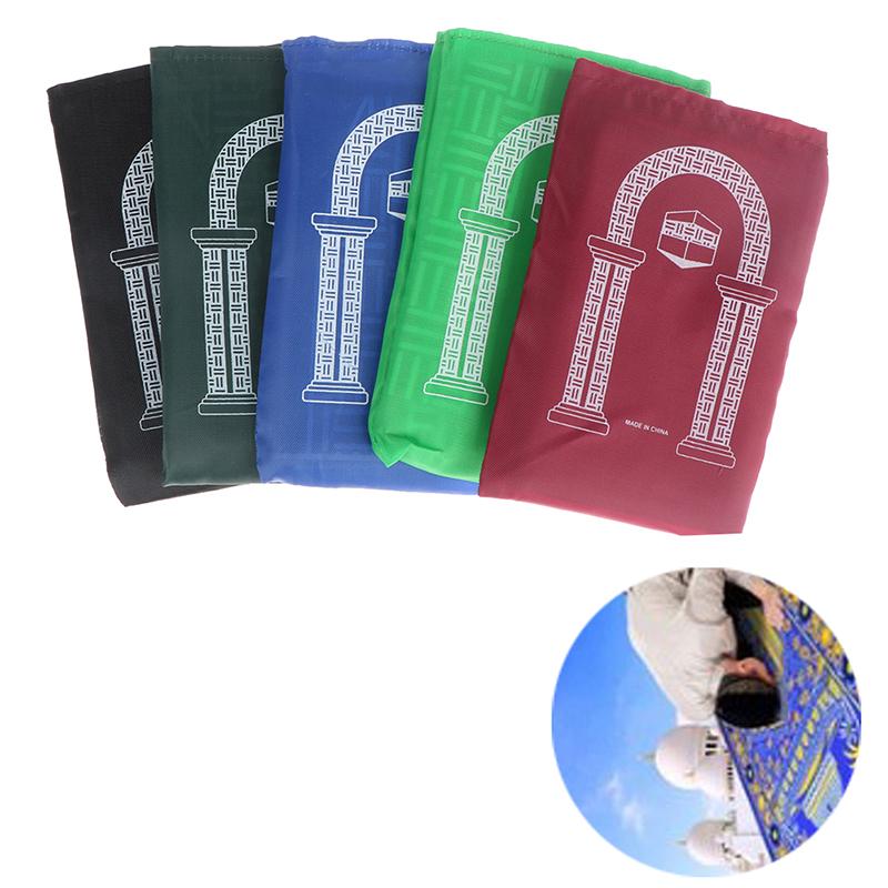 Мусульманский коврик для молитвы Портативный дорожный коврик для поклонения Водонепроницаемая ткань Карманный коврик для хаджа Семейный коврик для улицы Ковер