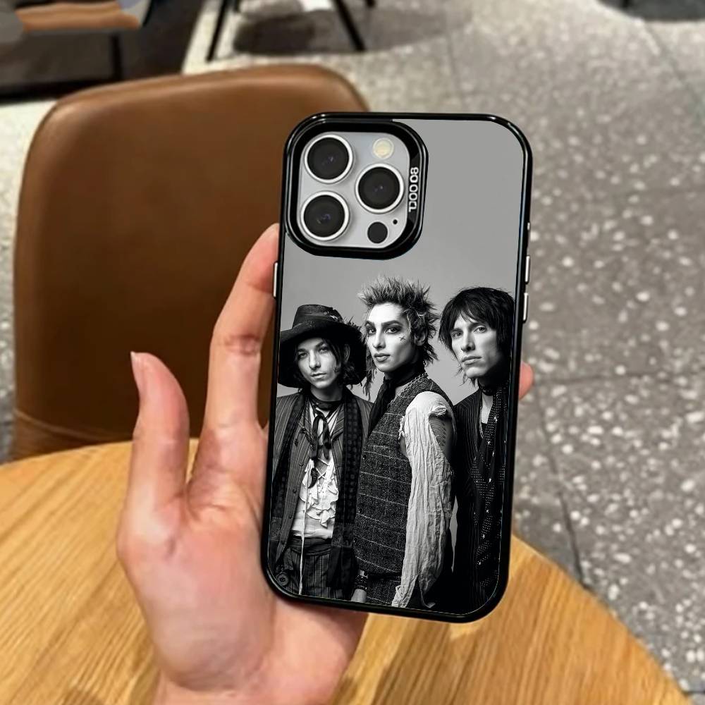 Rock Band Palaye R-Royale Phone Case For iPhone17,16,15,14,13,12,11 Plus,Pro Max Colored Silver Plated Inside Cover