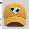 pc Vibrant and Beautiful HeartShaped Soccer Print Baseball Cap Printed Design Casual Hat for Sports Enthusiasts Comfortable