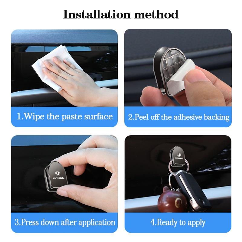 cwcr1 2Pcs Car Mini Metal Storage Hook Auto Accessories For Honda Civic Accord Crosstour Spirior Odyssey Avancier UR-V Sienna Elysion