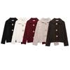Womens Vintage Floral Button Knit Cardigan Office Commute Fashion Outerwear