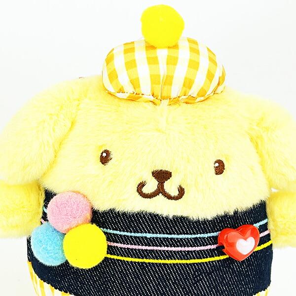Sanrio Pompompurin Gingham Denim Mascot Plush Sanrio