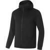 Plain Hooded Zip Sports Long Sleeve Jacket Men Jackets Black AWDU867-1