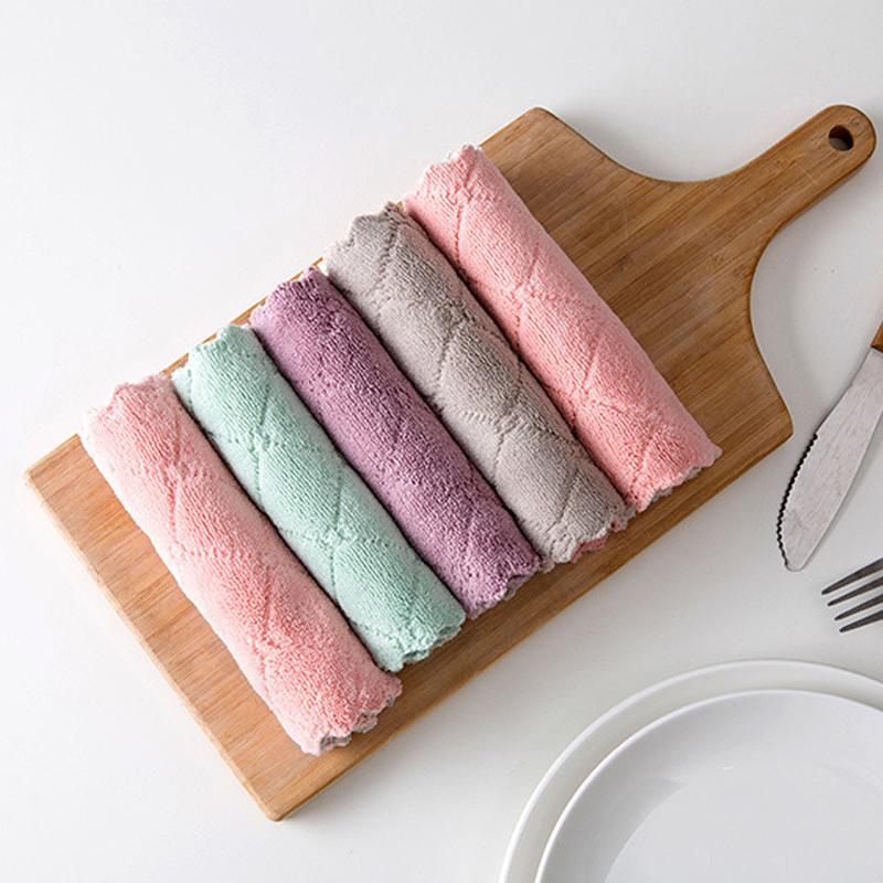 Popular High-efficiency Household Cleaning Towel Tableware Dish Cloth Super Absorbent 1PC High Quality Kitchen Tools  Accessories