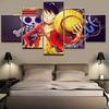 Prints Pictures HD Poster Wall Home Decoration 5 Panel One Piece Character For Living Room Artworks Canvas Cuadros Paintings