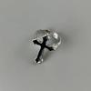 Retro Black Cross Ring for Men Women Oil Drip Metal Punk Gothic Adjustable Ring Hip Hop Handmade Unisex Jewelry Accessories Gift